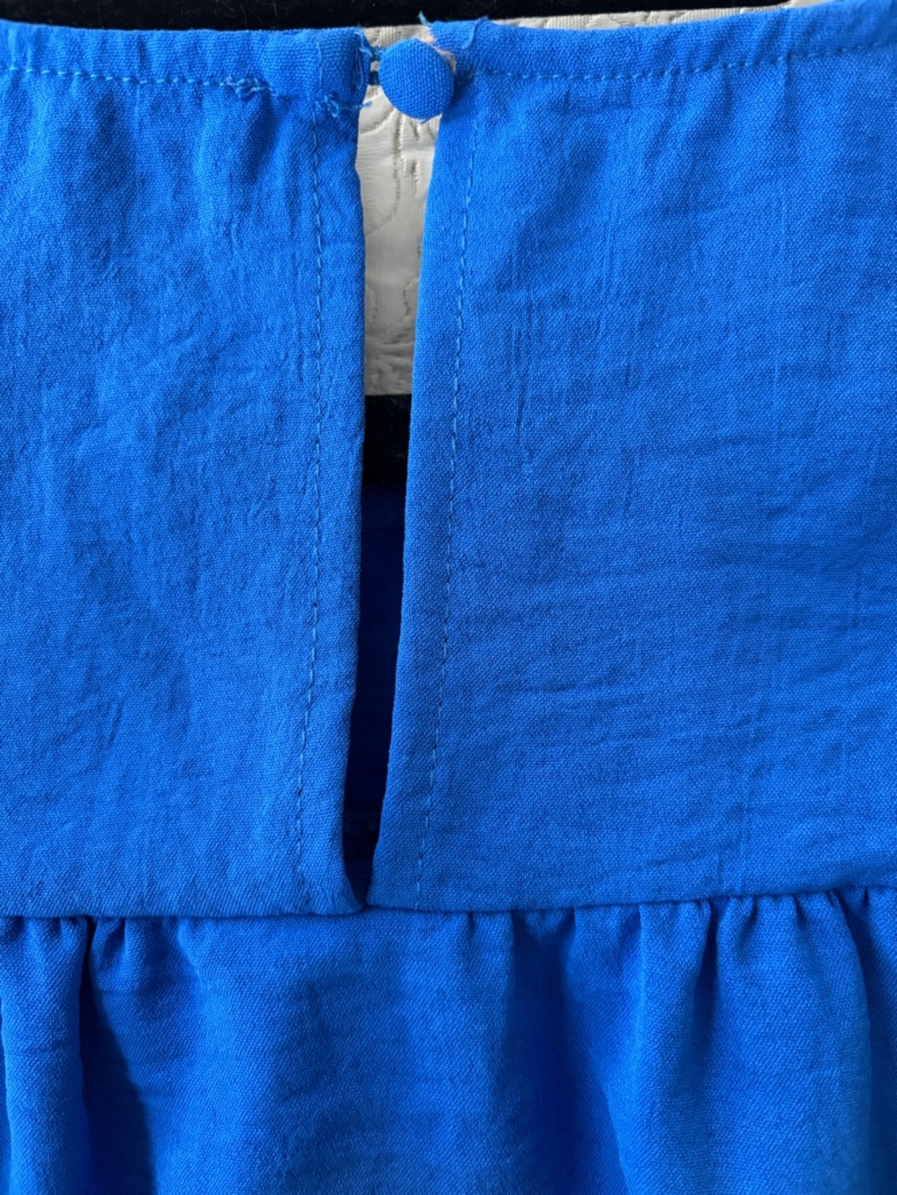Newbury Kustom Royal Blue Tiered Ruffle Dress, Size Small - Picture 10 of 12